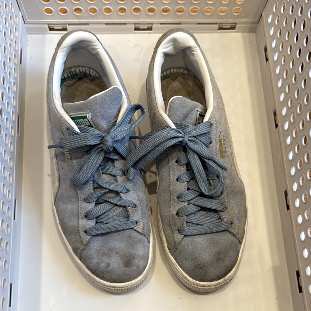 Puma Sky Blue Suede Sneakers